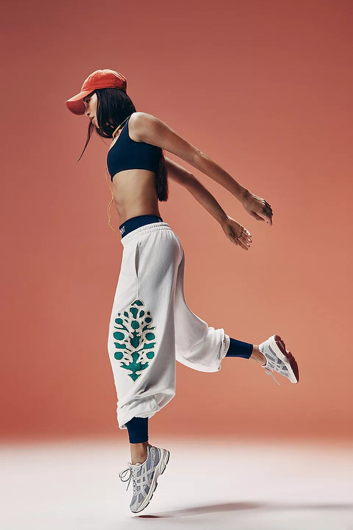 Free People FP Movement All Star Embroidered Trouser Pants