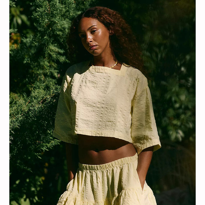 Free People Free-est Penny Seersucker Blouse Top