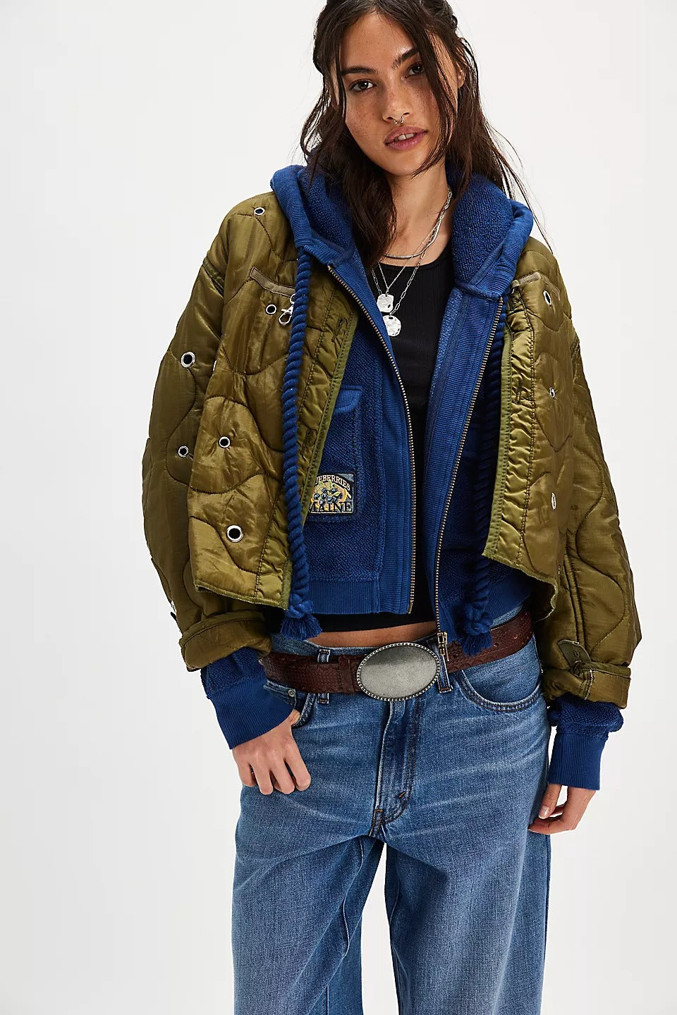 Free People So Lush Sweatshirt Hoodie Jacket Cropped Top