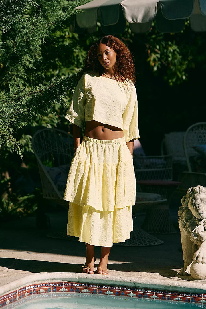 Free People Free-est Penny Seersucker Blouse Top