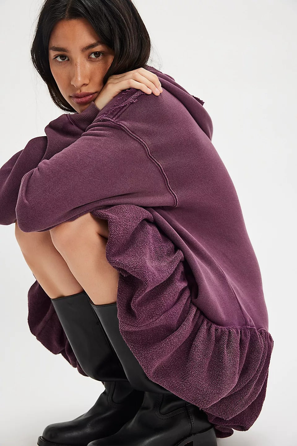 Free People Rainy Day Hoodie Mini Dress