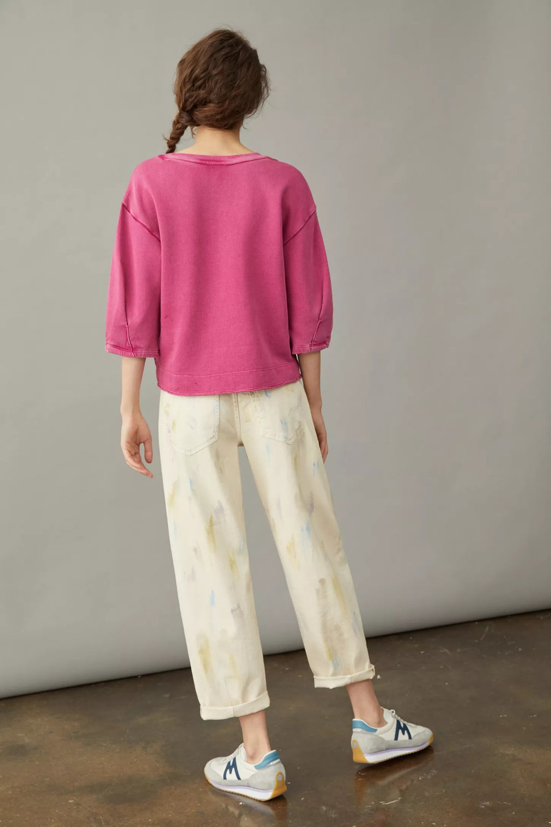 Anthropologie Kris Pleated Sweatshirt Top