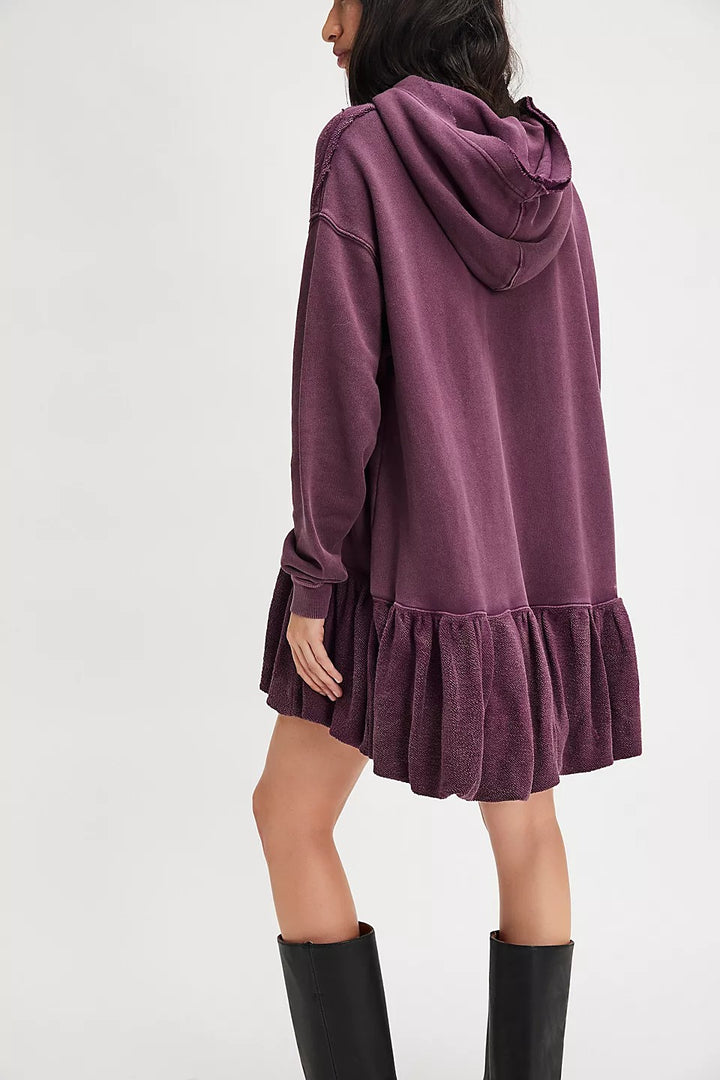 Free People Rainy Day Hoodie Mini Dress