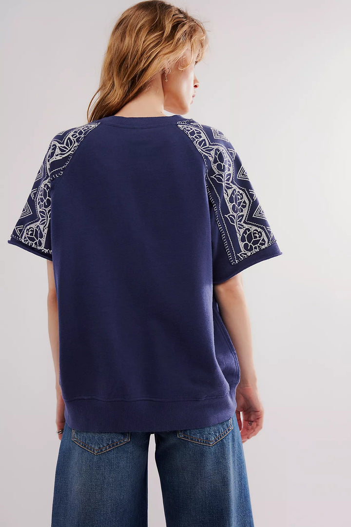 Free People Rose Sweatshirt Top