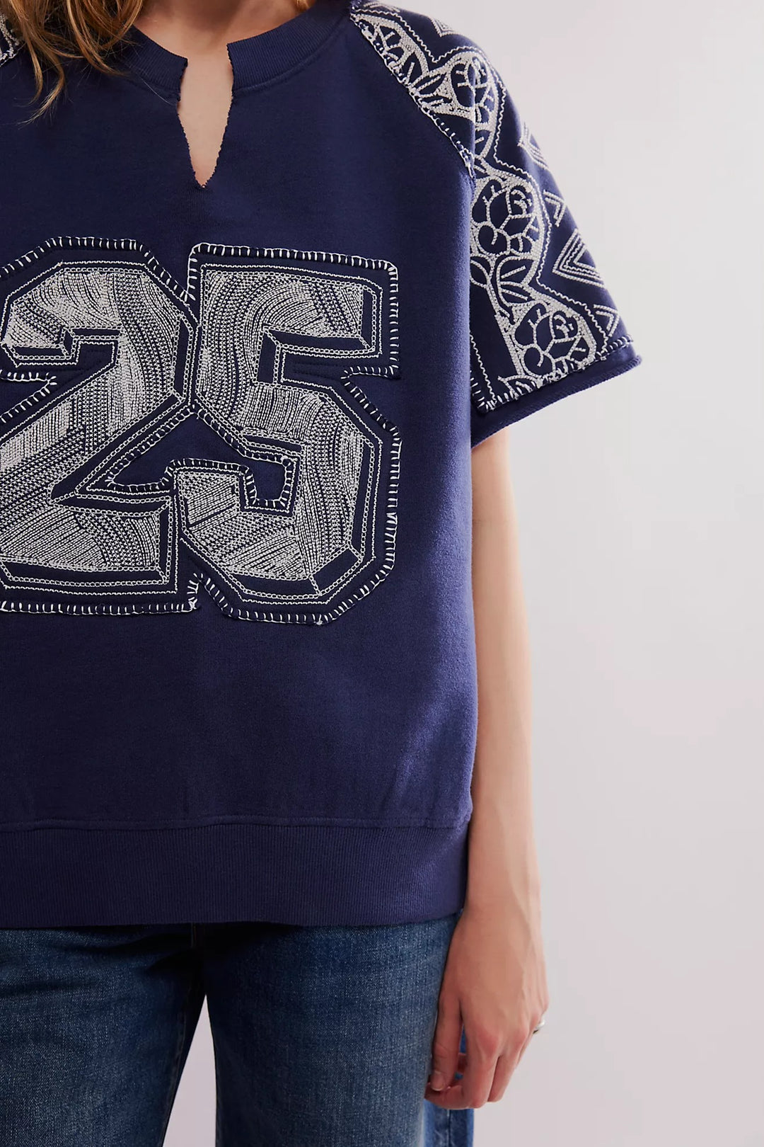 Free People Rose Sweatshirt Top