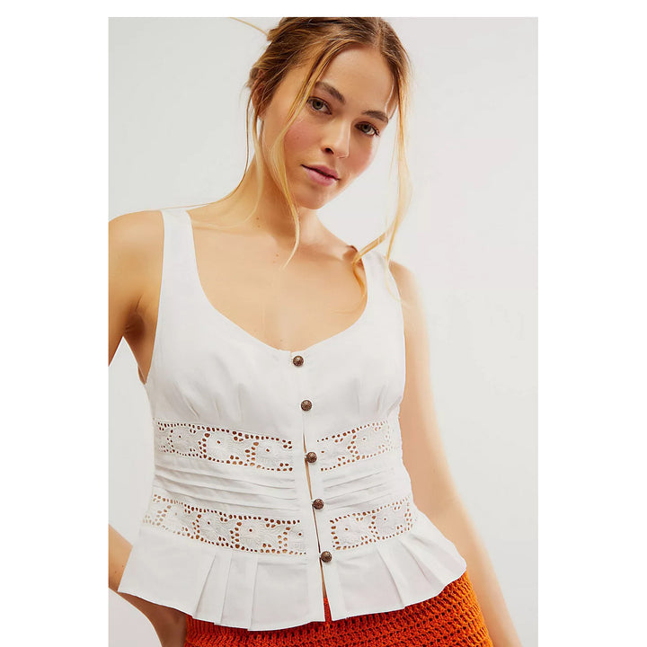 Free People Kianna Lace Tank Cami Blouse Top