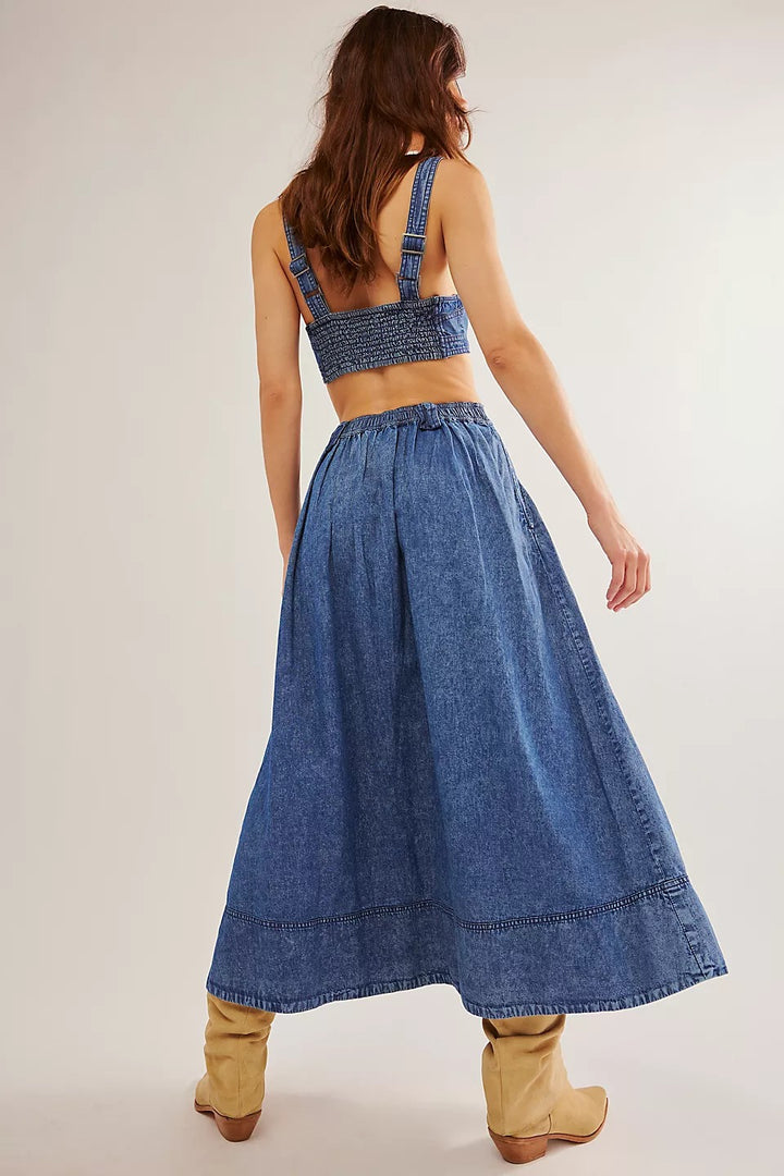 Free People Maddox Midi Skirt