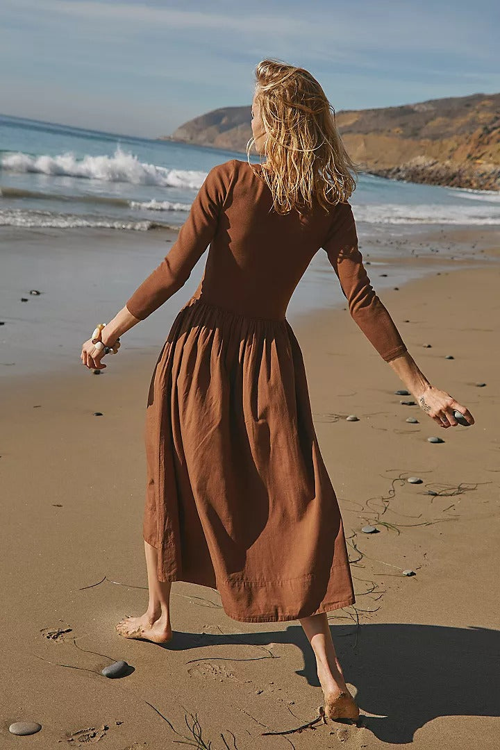 Free People Free-est Fp Beach Aelia Drop-Waist Midi Dress