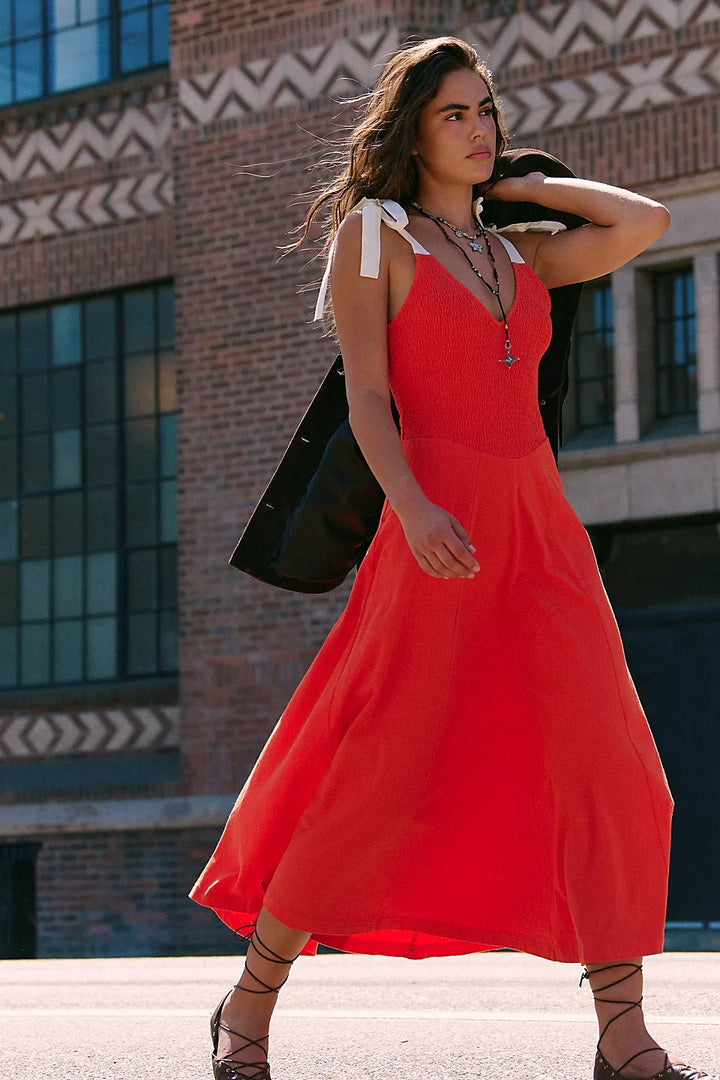 Free People Free-Est Cecelia Solid Midi Dress