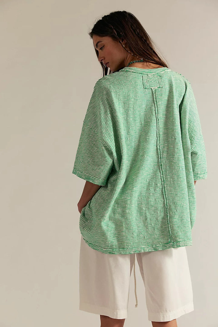 Free People We The Free Embroidered Camp Tee Tunic Top