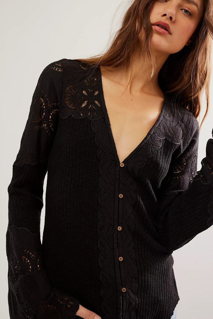 Free People Olivia Lace Tunic Top