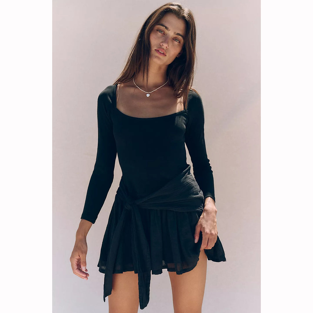 Free People Free-est Lexi Drop-Waist Mini Dress White Chocolate Couture Free People Free-est Lexi Drop-Waist Mini Dress White Chocolate Couture