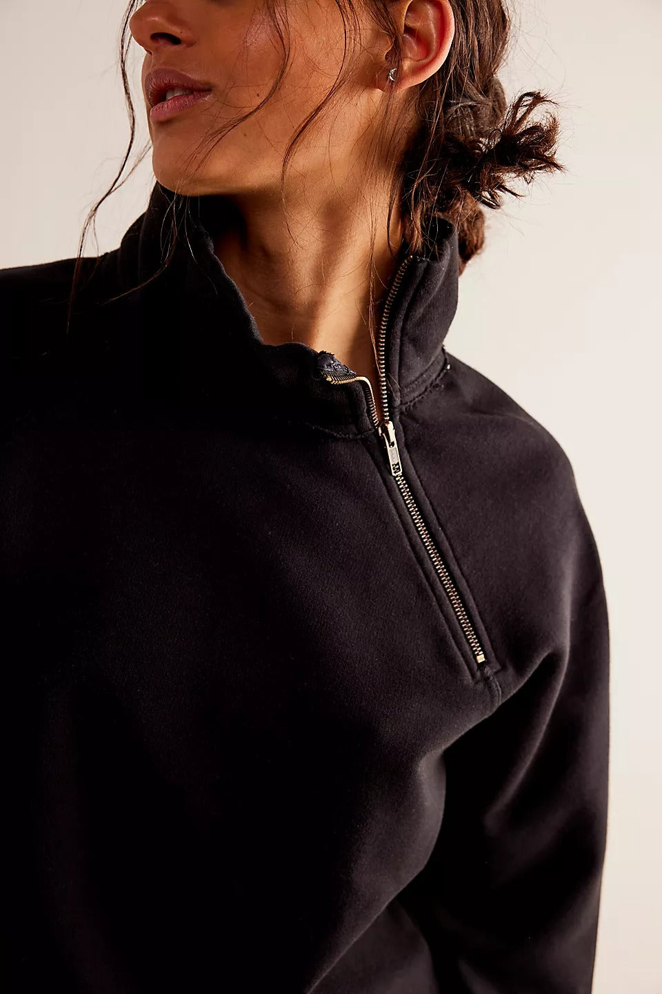 Free People We The Free Just A Game Half-Zip Sweatshirt Top