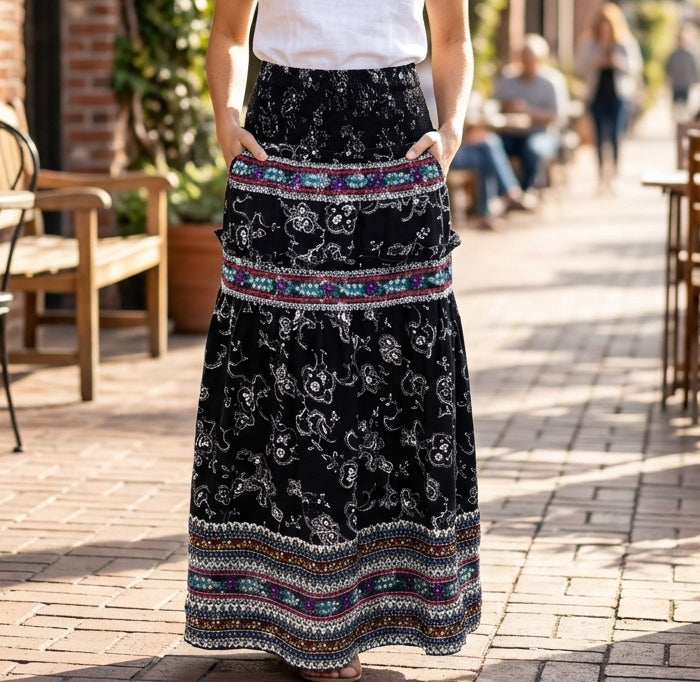 Sea New York Paisley Printed Maxi Skirt