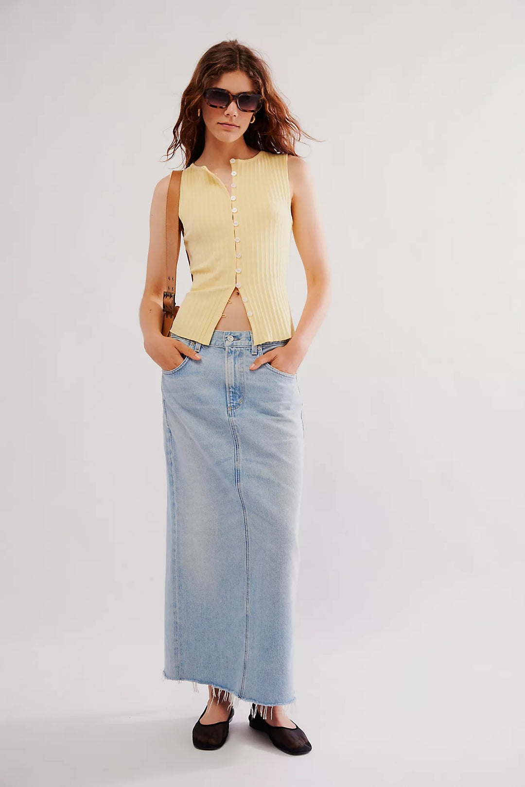 Free People Tilly Vest Blouse Top