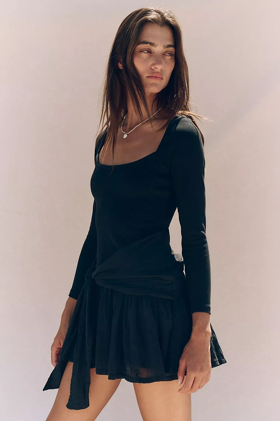 Free People Free-est Lexi Drop-Waist Mini Dress White Chocolate Couture Free People Free-est Lexi Drop-Waist Mini Dress White Chocolate Couture
