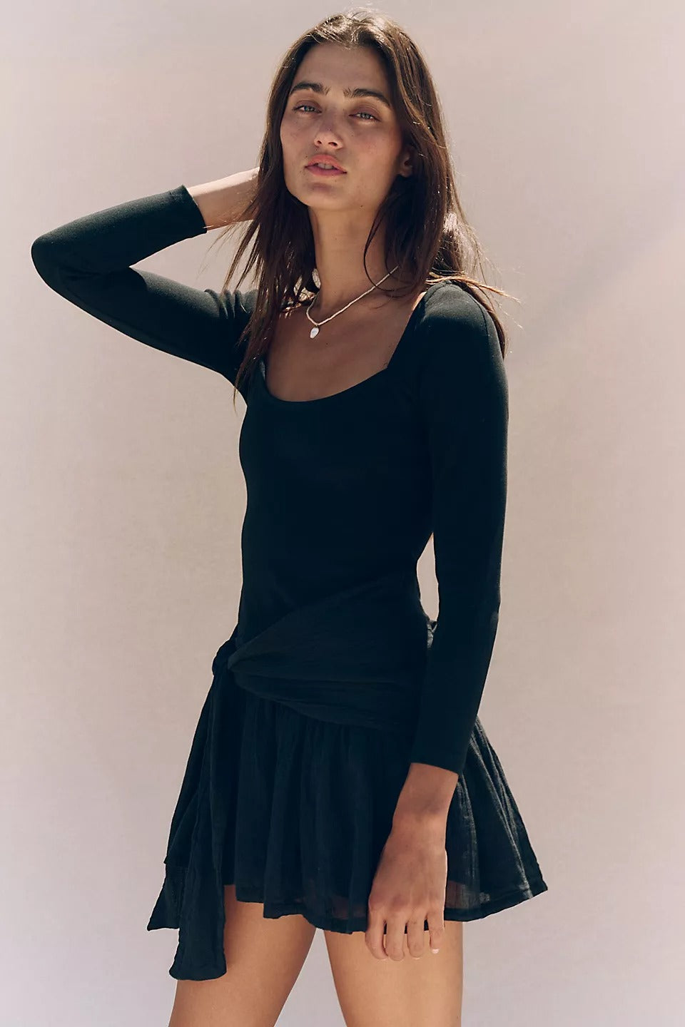 free people drop waist dress Izi Drop-Waist Scoop Neck Mini Sundress by free-est at Free People in Green, Size: L