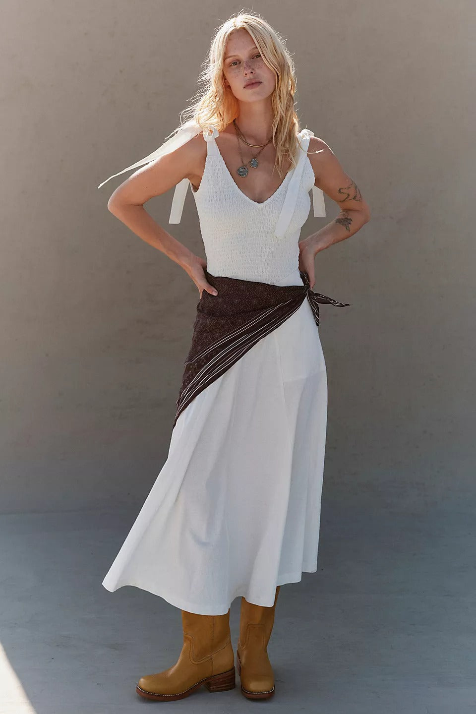 Free People Free-Est Cecelia Solid Midi Dress