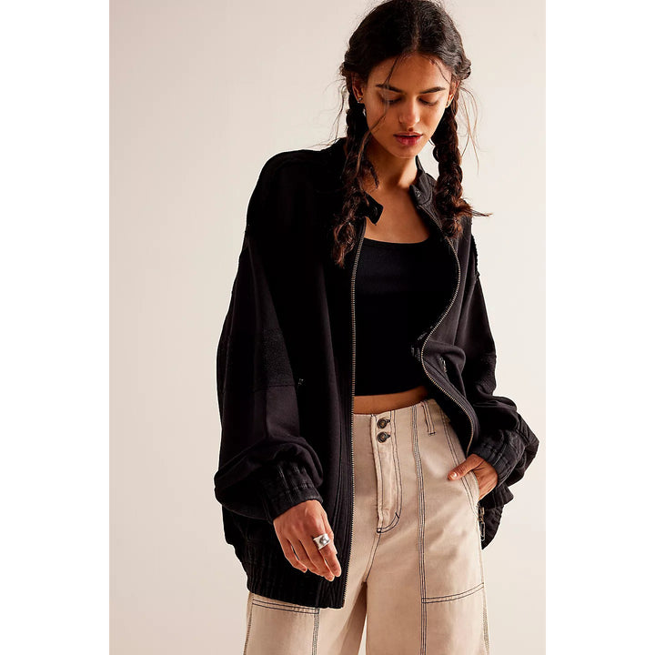 Free People Lou Moto Zip Jacket Top