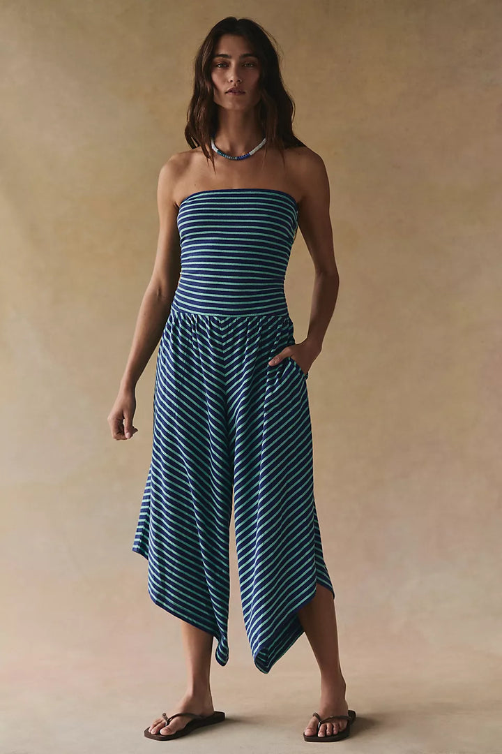 Free People Free Est Daley One-Piece Strip Tube Jumpsuit Dress