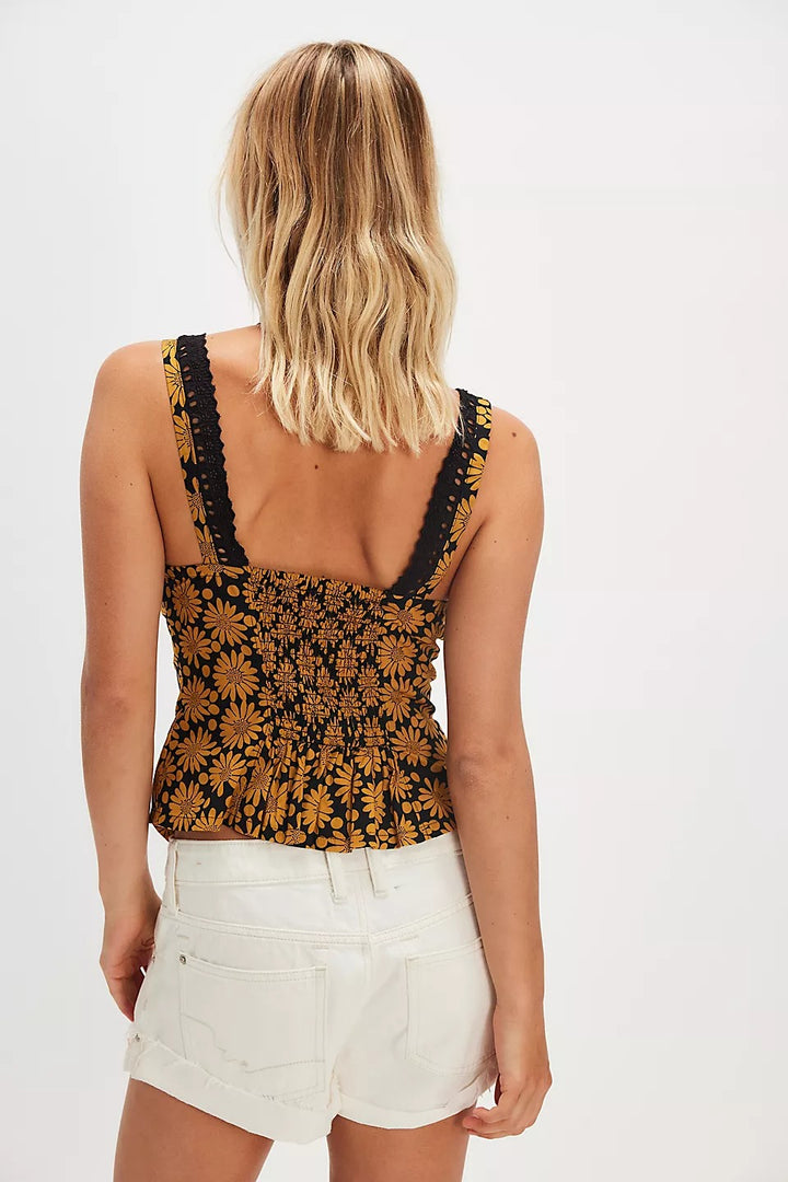 Free People Love Me Not Printed Tank Top
