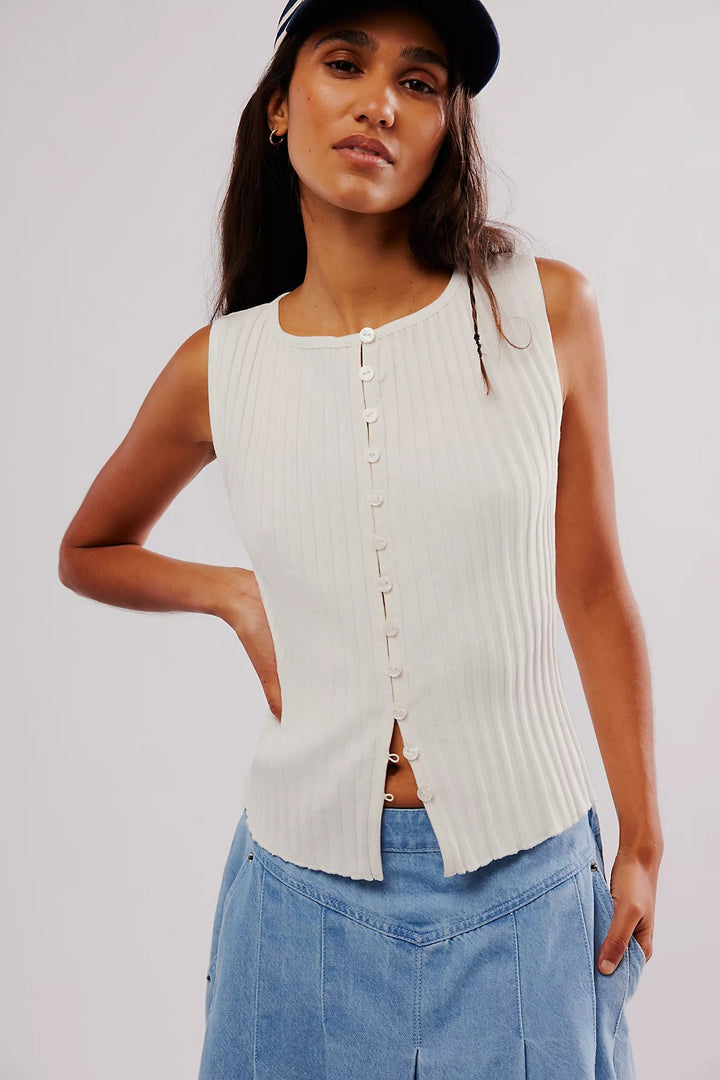 Free People Tilly Vest Blouse Top