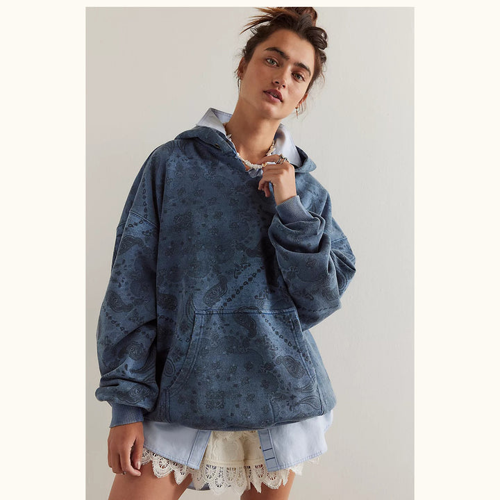 Free People We The Free It's A Vibe Print Hoodie Top