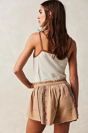 Free People Undertow Embroidered Shorts