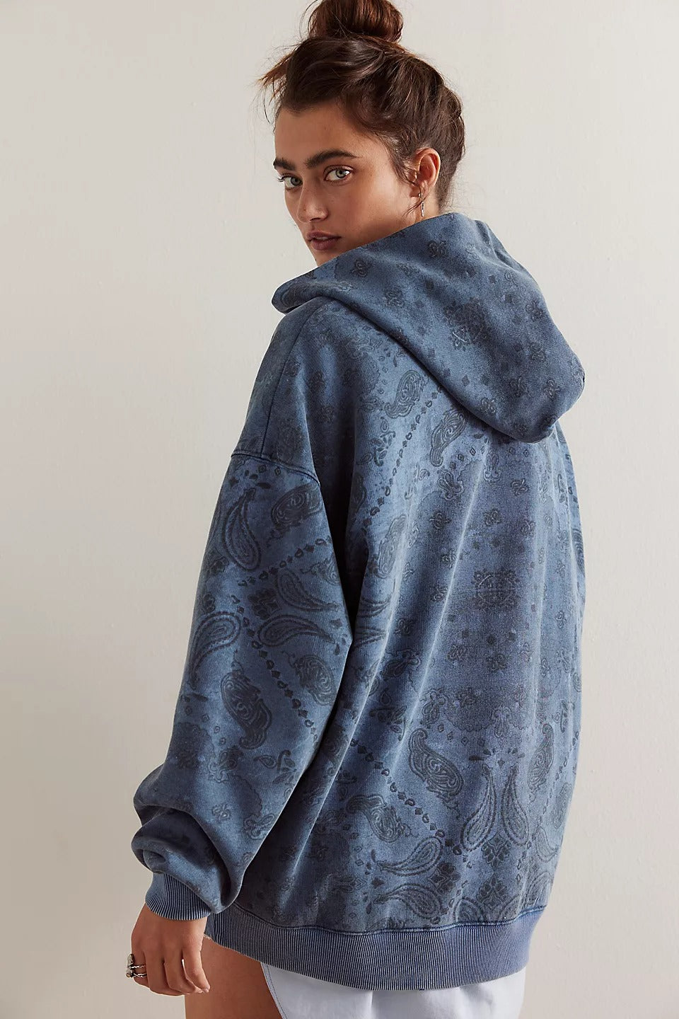 Free People We The Free It's A Vibe Print Hoodie Top