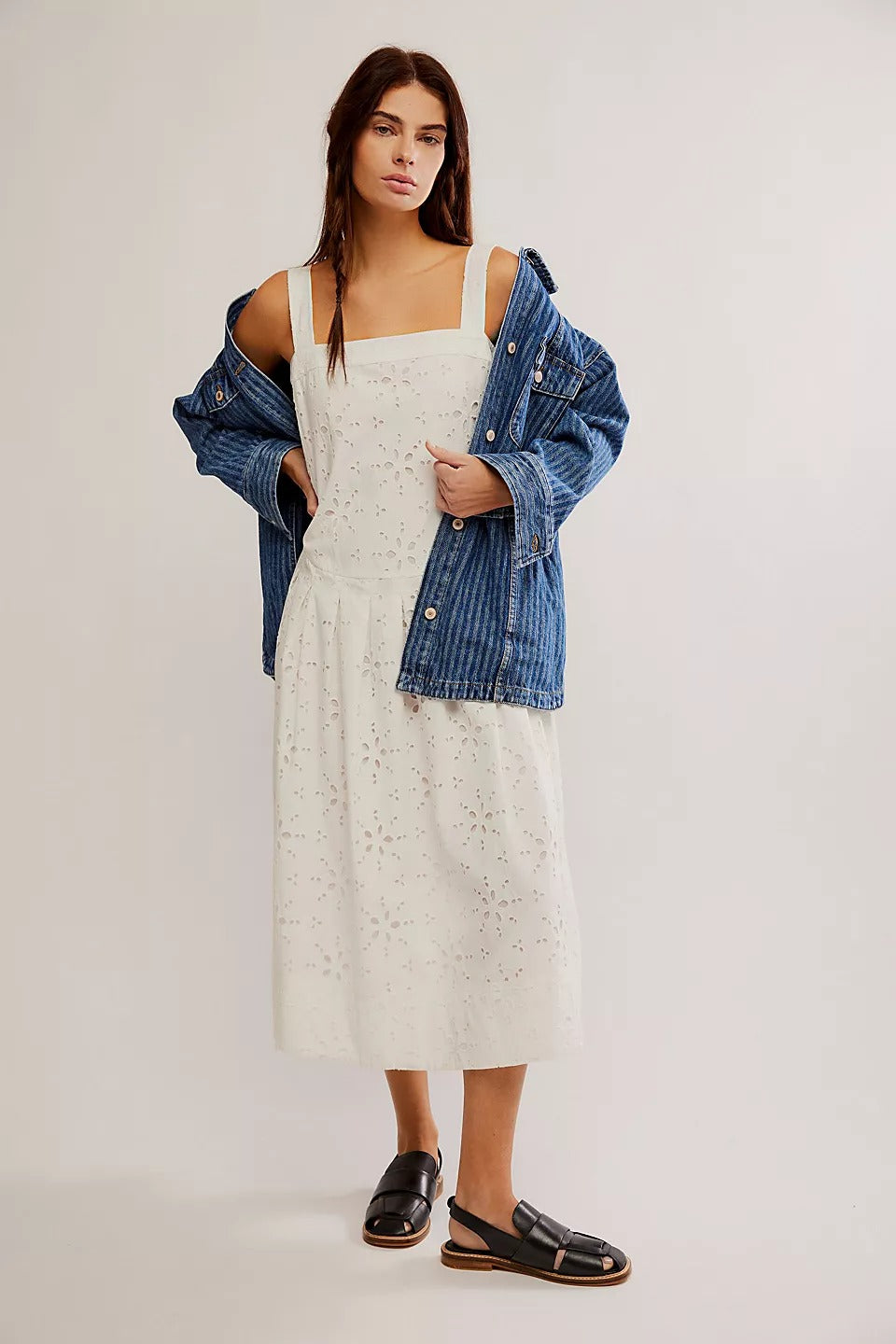 Free People Primavera Eyelet Midi Dress