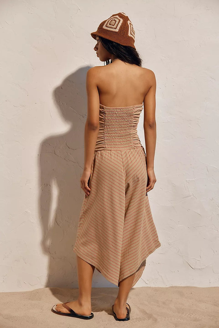Free People Free Est Daley One-Piece Strip Tube Jumpsuit Dress