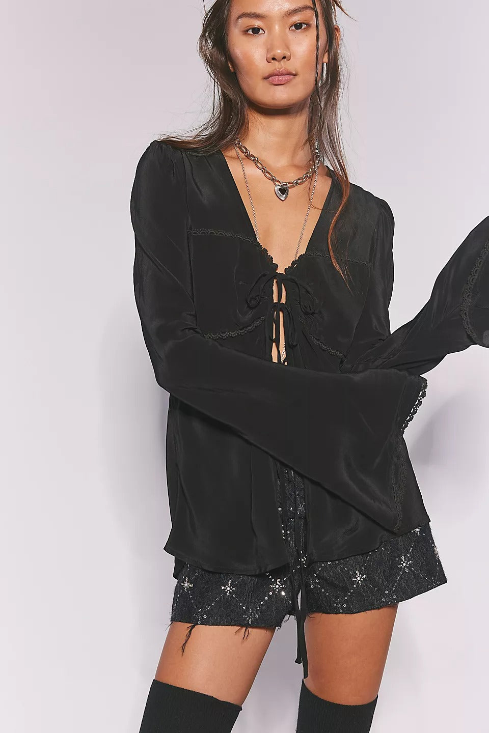 Free people Bali Ariel Tunic Tie Top