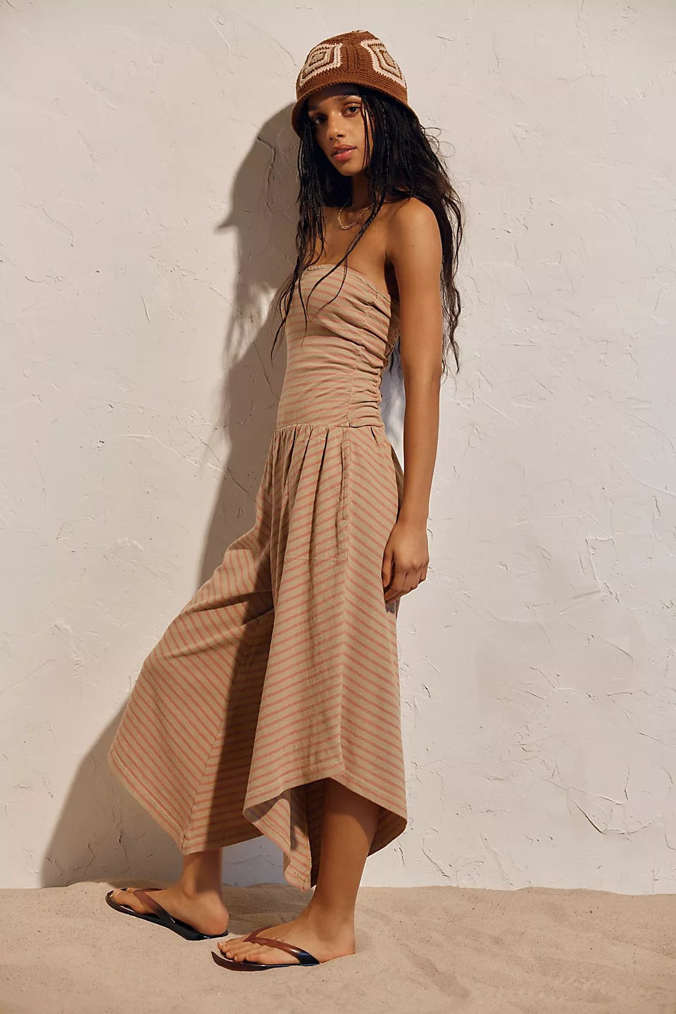 Free People Free Est Daley One-Piece Strip Tube Jumpsuit Dress