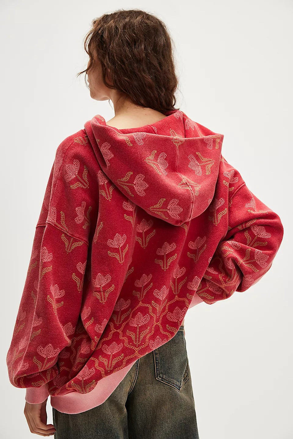 Free People We The Free It's A Vibe Print Hoodie Top