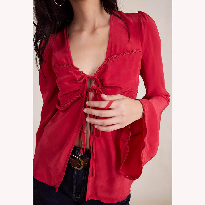 Free people Bali Ariel Tunic Tie Top