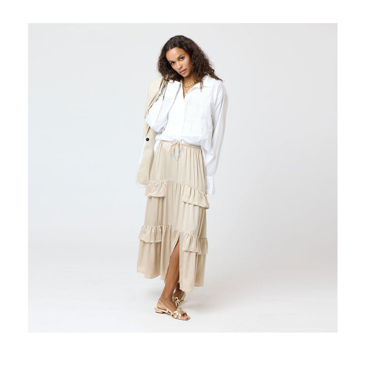 Kerri Rosenthal Athena Maxi Sandwash Silk Skirt