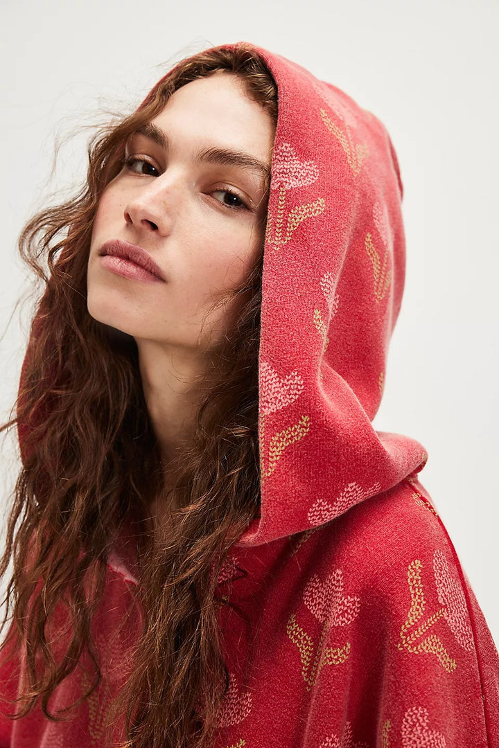 Free People We The Free It's A Vibe Print Hoodie Top