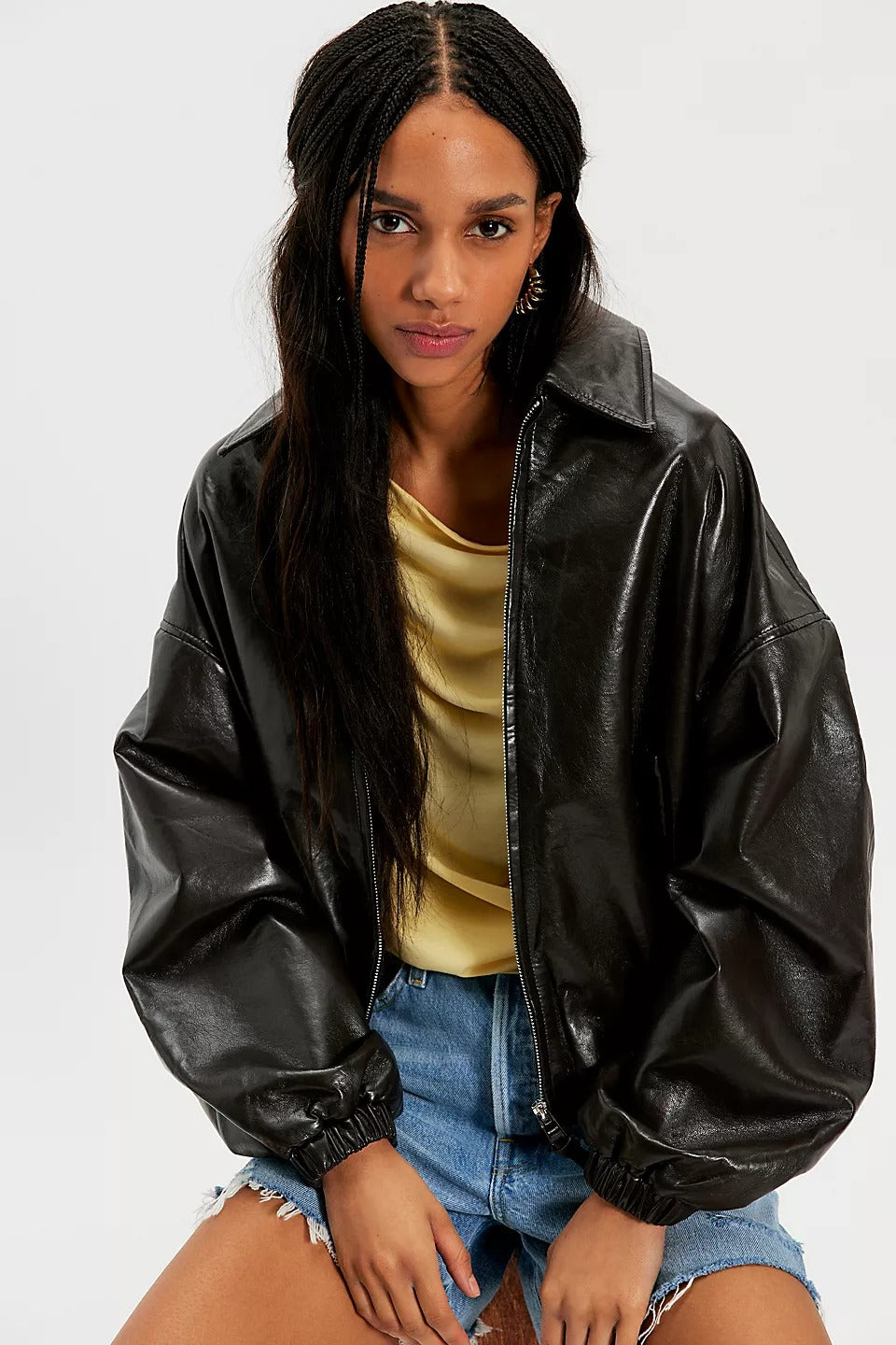 Free People Free Est Blake Off-The-Shoulder Draped Blouse Top