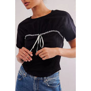 Free People Take A Bow Tee Blouse Top