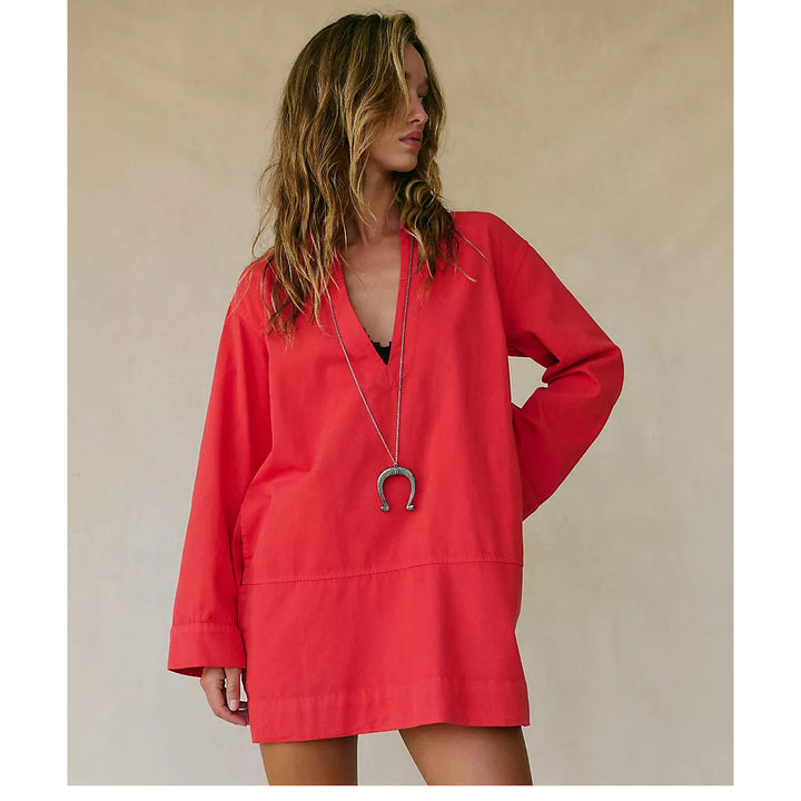 Free People Free-Est Seek To Sea Mini Shirt Dress
