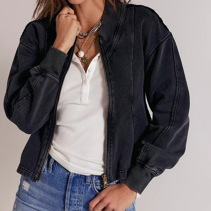 Free People Ziggy Zip-Up Jacket Top