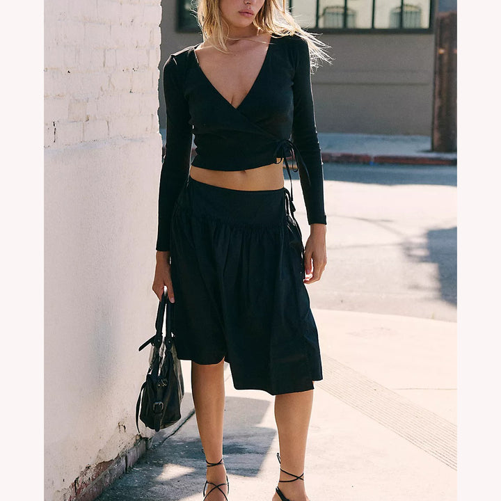 Free People Free-Est Effortless Temptation Midi Skirt