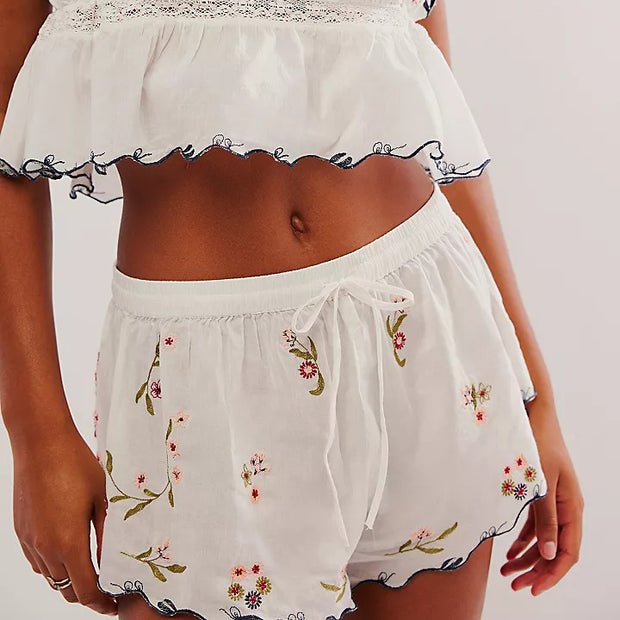 Intimately Free People Kate Embroidered Shorts