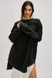 Free People Taylor Sweatshirt Tunic Top