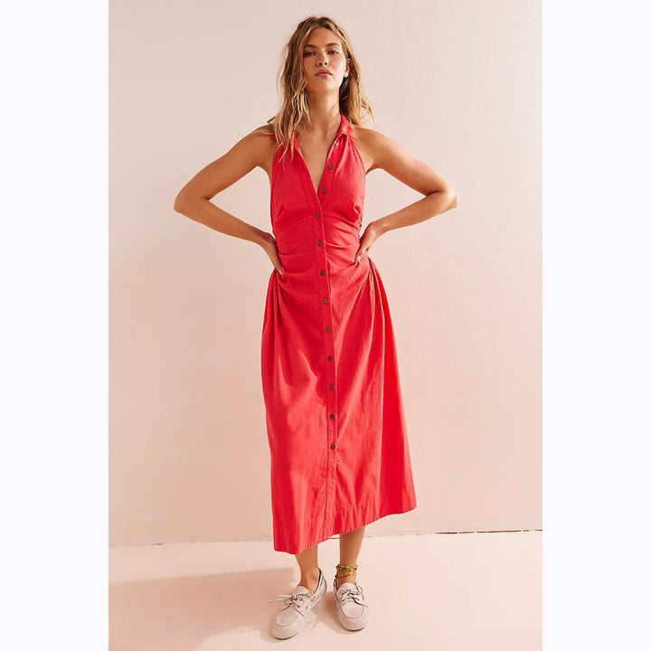 Free People Free-Est Back At It Halter Midi Dress