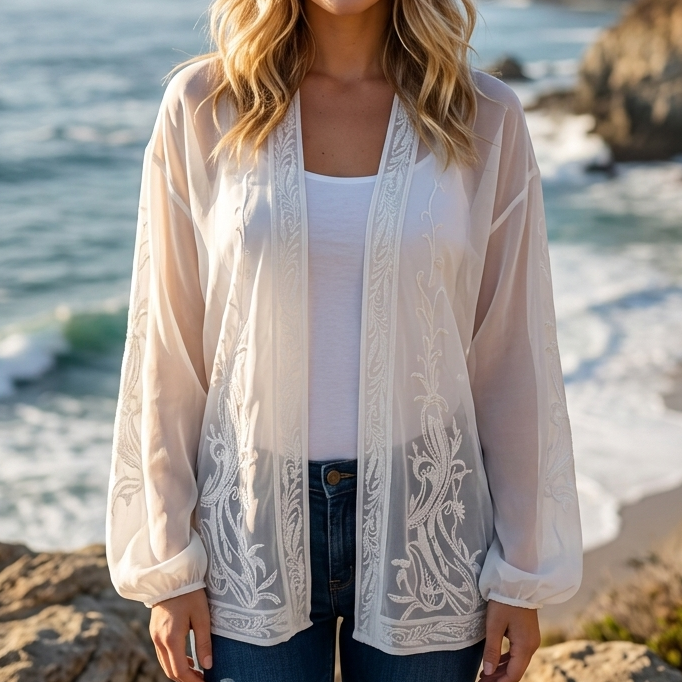 Ipekyol Embroidered Coverup Top