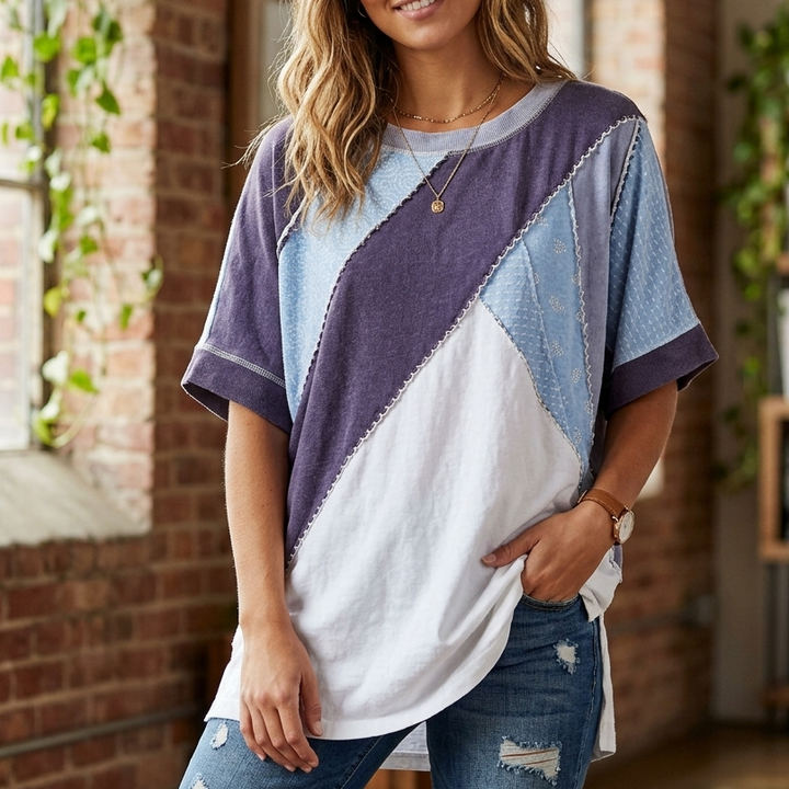 Free People We The Free Colorblock Oversized Tunic Top