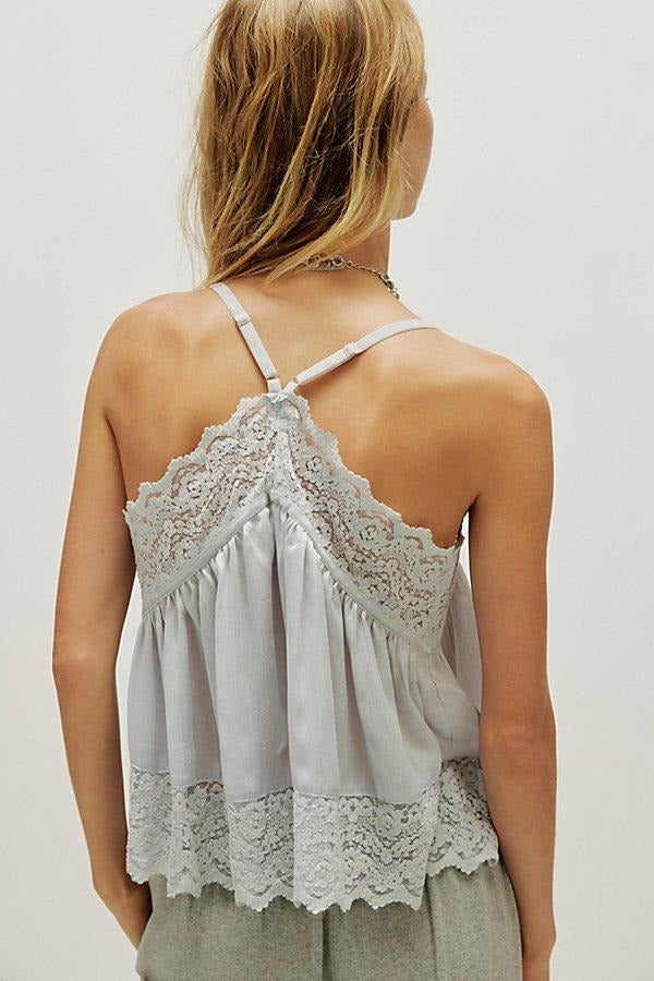 Intimately Free People Fiona Satin Printed Cami Tank Top