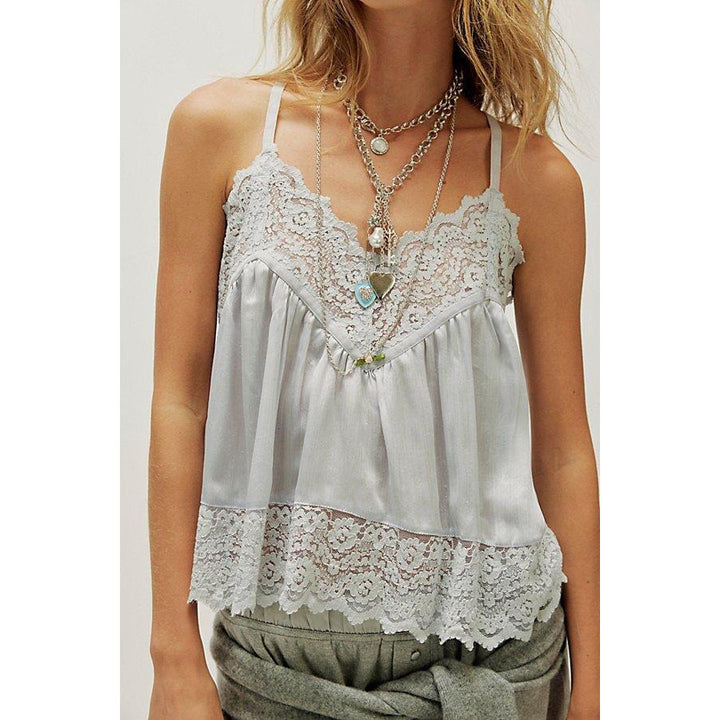 Intimately Free People Fiona Satin Printed Cami Tank Top
