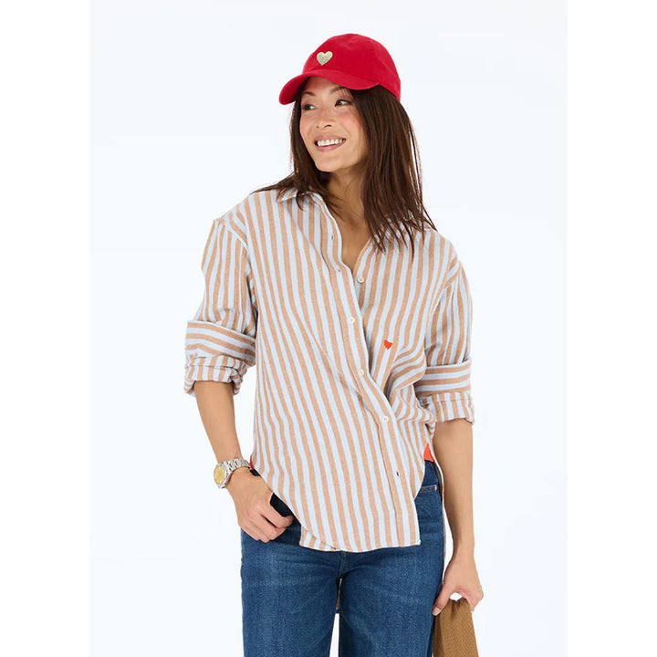 Kerri Rosenthal Jack Stripe Flannel Shirt Top